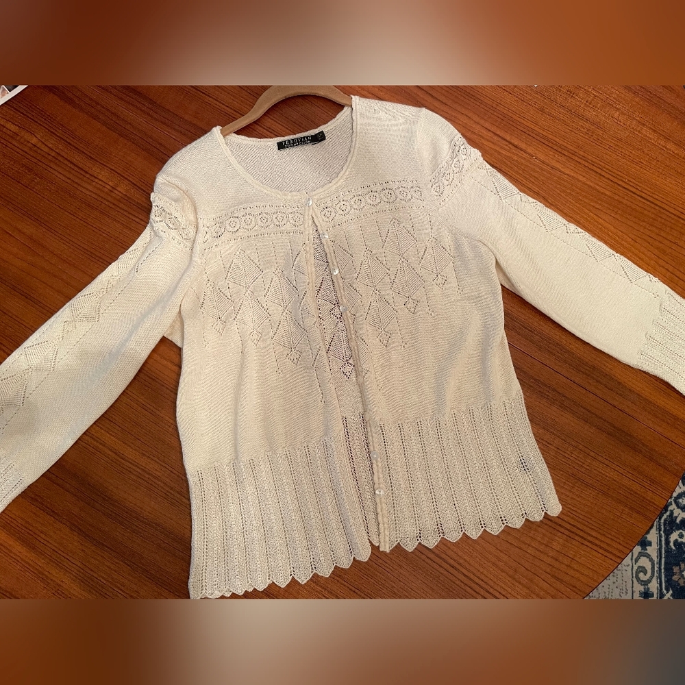 Cream Peruvian Connection Cardigan (NWOT)